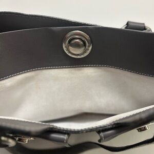 Marc Jacobs Grey Leather Sachel with Silver Accents
